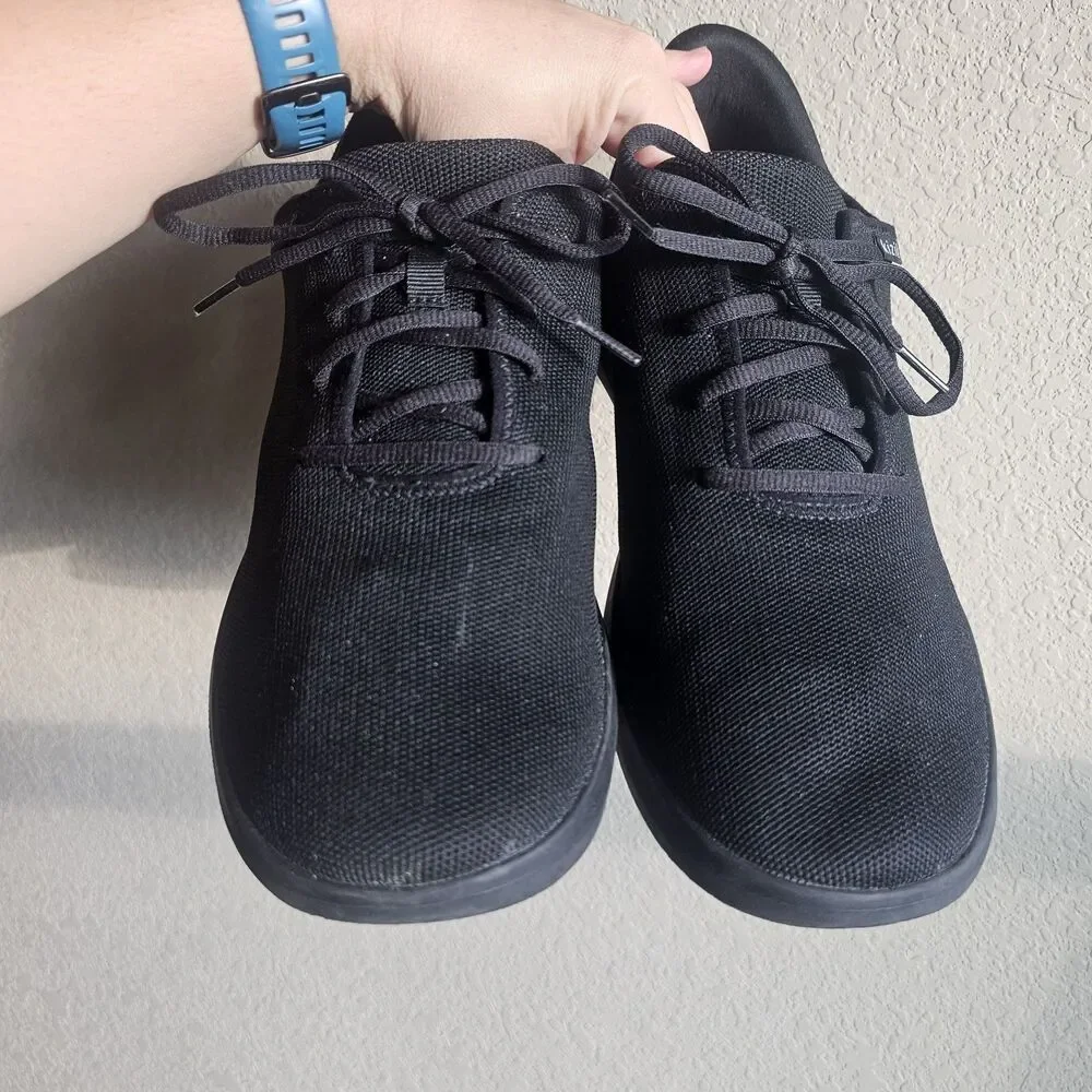 Kizik Madrid Eco Knit Mens Size 14 Triple Black Fast Handsfree Athletic Shoes